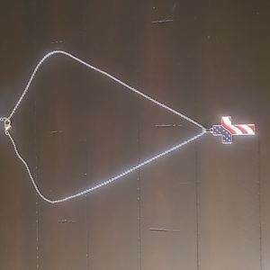 American Flag Cross Necklace